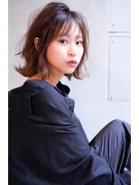 シエナ 渋谷(Siena)&nbsp;siena　ゆるふわ外ハネボブｘ透け感ベージュ