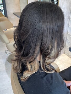 カインド 南青山(hair&make up KIND) ブリーチデザイン グレー エンドカラー ニュアンスデザイン