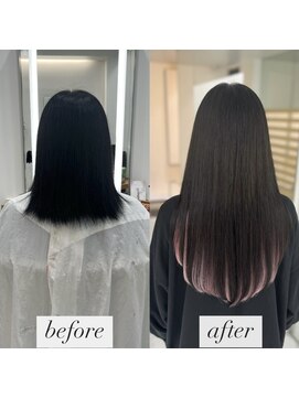 リゼル ユア 渋谷(RISEL YUA) ホワイトピンクインナーエクステロング♪