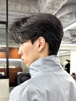 センターパートニュアンスパーマ