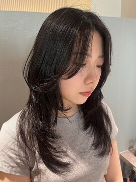 アム(amu) ハッシュカット/韓国レイヤー/くびれレイヤー