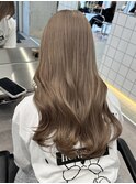 渋谷ブリーチカラーレイヤーカットヘーゼルベージュ韓国ヘア