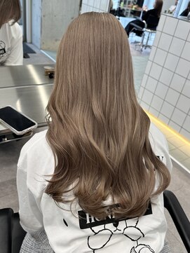 サンクマーケット 渋谷(cinq MARKET) 渋谷ブリーチカラーレイヤーカットヘーゼルベージュ韓国ヘア