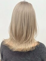 サンクマーケット 渋谷(cinq MARKET) 渋谷ブリーチカラーミディアムボブホワイトブロンドカラー韓国