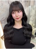 《鳥海ちひな》ブルーブラック/艶カラー/韓国