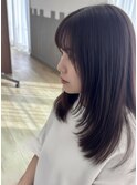 レイヤーカット×グレージュブラウン