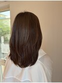 大人ガーリー　ダークアッシュ　似合わせカット