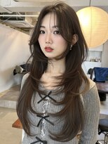 アンカーバイナチュラル(anchor by natural)&nbsp;韓国風/レイヤー/前髪カット/オリーブ/透明感/ハッシュカット