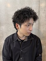 グロウ 別府店(growth)&nbsp;ツイストスパイラルショートウルフツーブロックメンズパーマ
