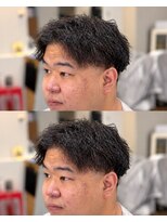 ゼロスバーバー(0's BARBER SHOP)&nbsp;束感無造作ツイストスパイラルパーマ人気流行立体感メンズ