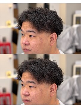 ゼロスバーバー(0's BARBER SHOP) 束感無造作ツイストスパイラルパーマ人気流行立体感メンズ