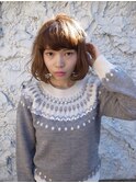 〔people〕外国人風ワイドバング×ウエーブボブ