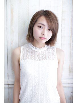 ソワン ドゥ ブレス 立花店(soin de brace) 小顔外はねボブ/ココアベージュ