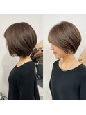 ショートボブ/大人巻き/ぷつっとボブ/ナチュラルモード/銀座駅