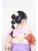 卒業式☆紐アレンジ・ヘアセット