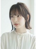 暗髪×ロブ×シースルーバング×フレンチガーリー