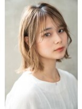 クシュ 所沢東口店(kusyu...) ペールベージュセクションカラーグラデーションカラー外ハネボブ