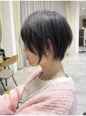 大人ヘルシースタイルショコラアッシュふんわりカールショート