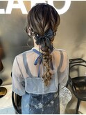 編みおろしヘアセット