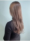 《Agu hair 小木曽》 ワンブリーチ◎ミルクティベージュ