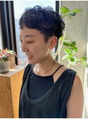 刈り上げ女子、ショートパーマ、ニュアンスパーマ、くせ毛風