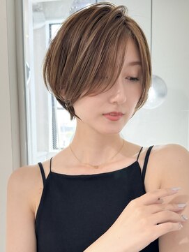 ロンドエニカ 大宮(Lond enika) 切りっぱなしボブエアリーロング美髪ピンクブラウン[大宮]