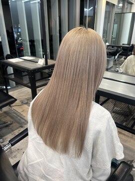 ゲーム 原宿店(GAME) 縮毛矯正/グレージュカラー/ぷつっとボブ/ミディアムボブ