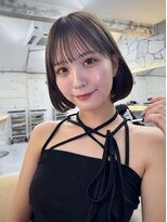 サイン 渋谷(SIGN) 20代ボブレイヤーカットグレージュブリーチ無し