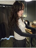 ロングくせ毛風無造作パーマ
