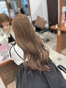 シエル 難波店(CIEL) 【ミルクティーベージュ】#ブリーチなしダブルカラー