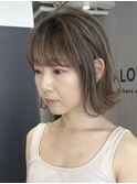 ボブ40代50代グレイカラー白髪染め自髪ぼかし