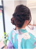 ヘアセット/浴衣/着付け/花火大会/祭ヘア/京橋着付け