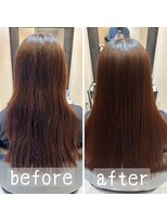 グロス(gloss) 【箕面豊中池田】髪質改善縮毛矯正ビフォーアフター