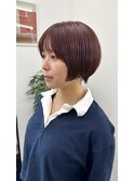 まとまるショート/ボルドーブラウン/丸みショート