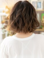 カバーヘア ブリス 上尾西口店(COVER HAIR bliss) 抜け感アースカラーゆるふわボブパーマA2上尾20代30代40代#14!