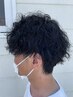 メンズカット＋ツイストスパイラル、波巻きパーマ  ￥15000→￥12000
