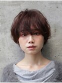 ブラウンカラー/艶髪/小顔カット