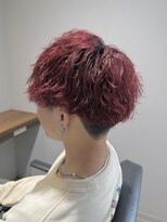 ルシードスタイルレーヴ(LUCIDO STYLE REVE)&nbsp;メンズパーマ/オシャレパーマ/ダブルカラー/ワインレッド