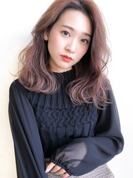 ピシェ ヘア デザイン(Piche hair design) ミディアムヘア × ピンクベージュ