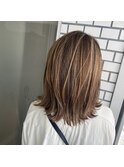 白髪ぼかしハイライトカラー