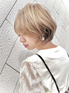 ジエクト 本店(The Ect) 上品フォルム大人ボブ×ミルクティーベージュ×くせ毛カバー