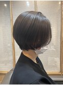 【脱白髪染めハイライト】×大人のツヤ髪ショートボブ