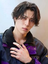 アグ ヘアー ケープ 男鹿店(Agu hair cape) 《Agu hair》ツヤ★束感センターパート【numberA.×BLEACHi】