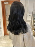 【松本咲花】ブリーチなし韓国風ブルーブラックグレージュ暗髪