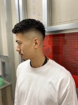 メリケンバーバーショップ トーキョー(MERICAN BARBERSHOP TYO) ハイライト/マッシュパーマ/ウルフ/アッシュブラック246