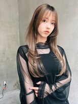 銀座　cheri レイヤースタイル×透明感ブラウン