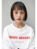 【GEEKS渋谷】オン眉ボブ/切りっぱなし/20代30代/夏のモードヘア
