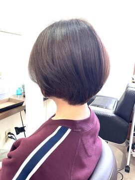 コアフィールフィス(COIFFURE fils) 白髪ぼかしアンブレラカラー ショートボブ