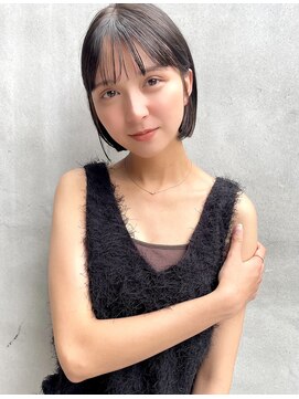 プランツヘアー 丸みが可愛いミニボブ 博多美容室