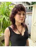 グランジ感漂うおしゃれ女子ウルフヘア